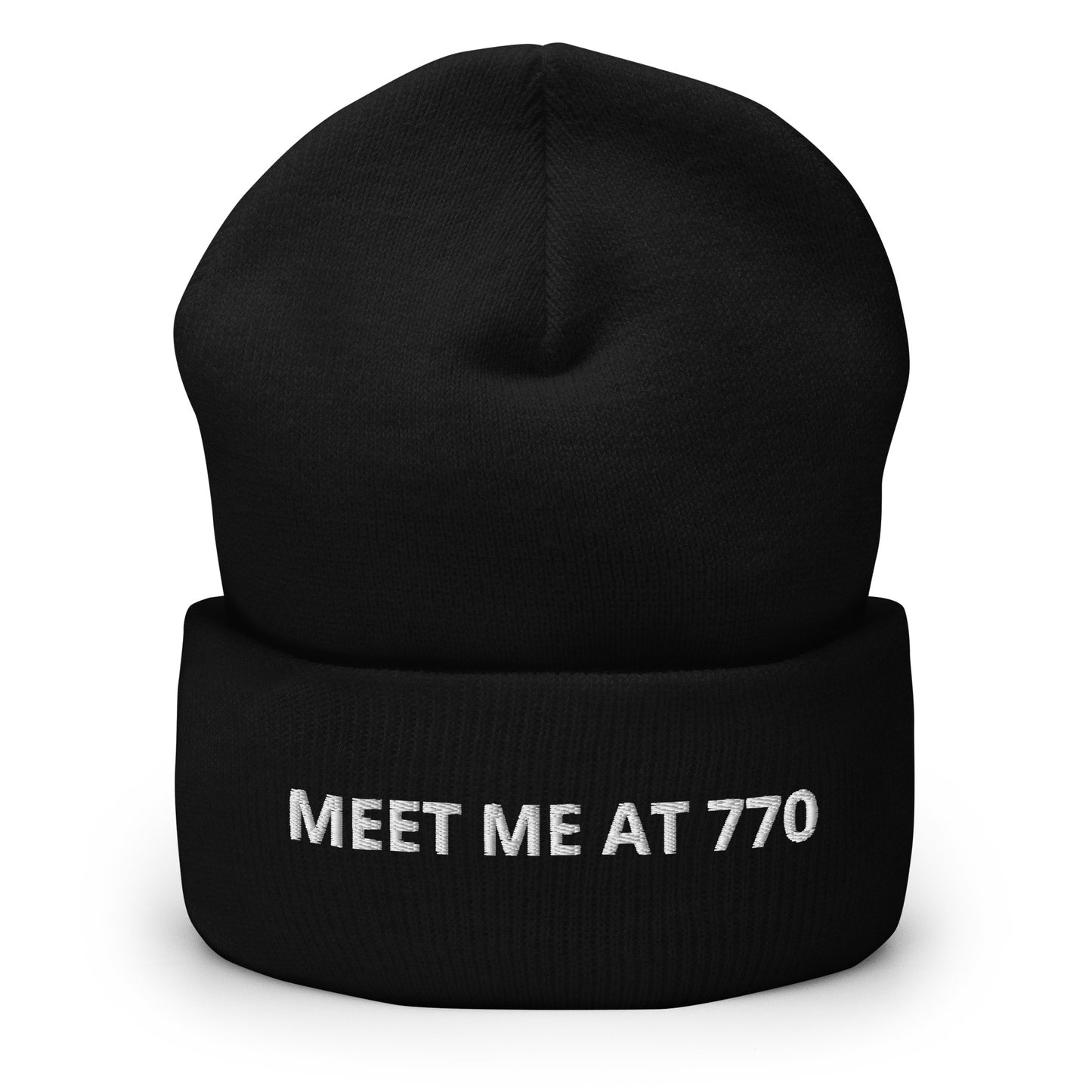 Black Meet Me At 770 Beanie