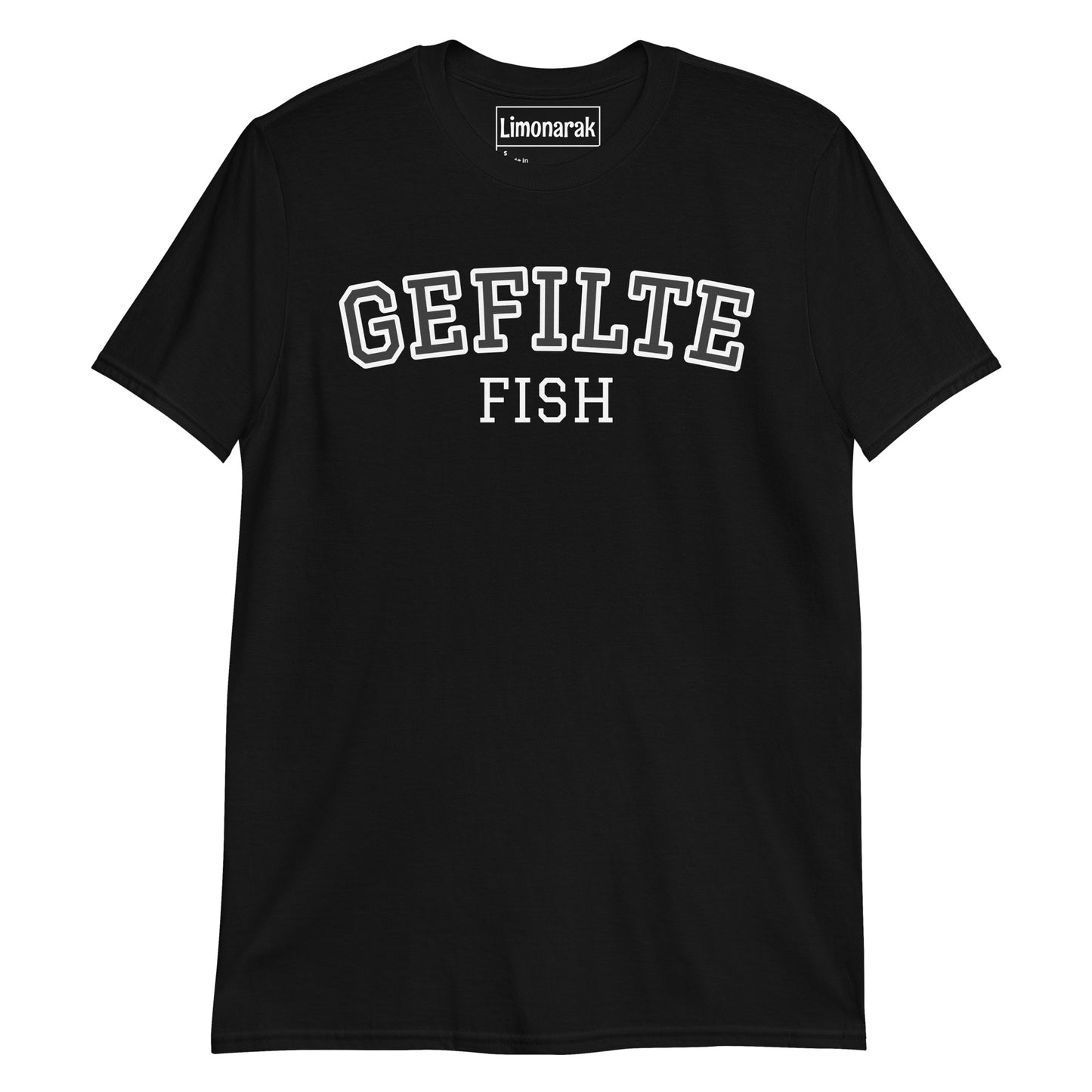 Black Varsity Gefilte Fish T-Shirt