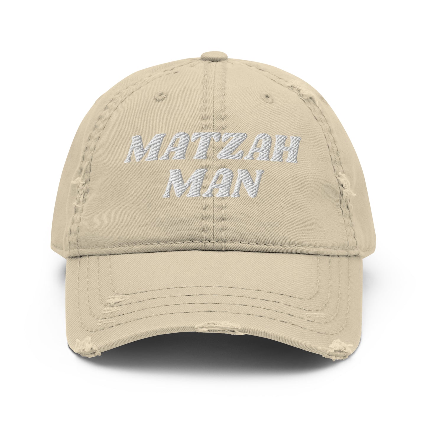 Khaki Matzah Man Distressed Dad Hat