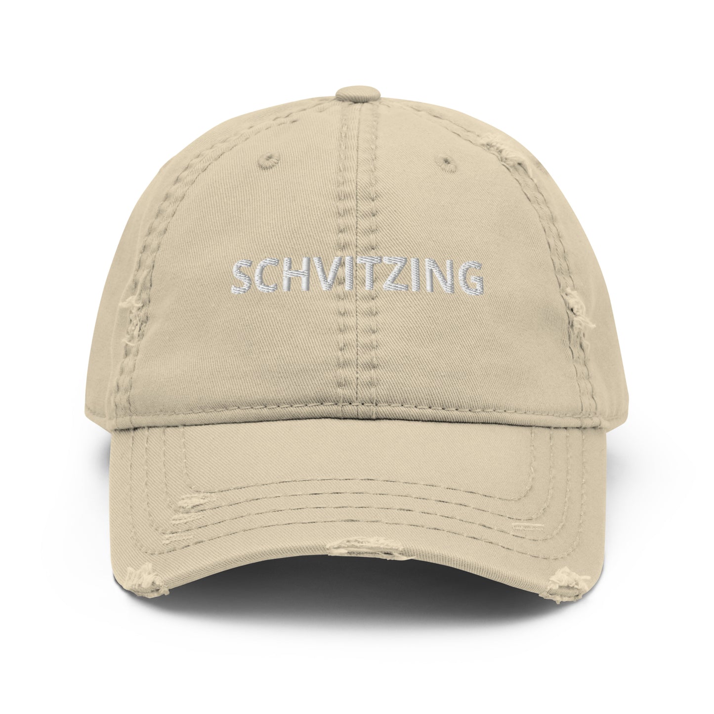 Khaki Schvitzing Distressed Dad Hat