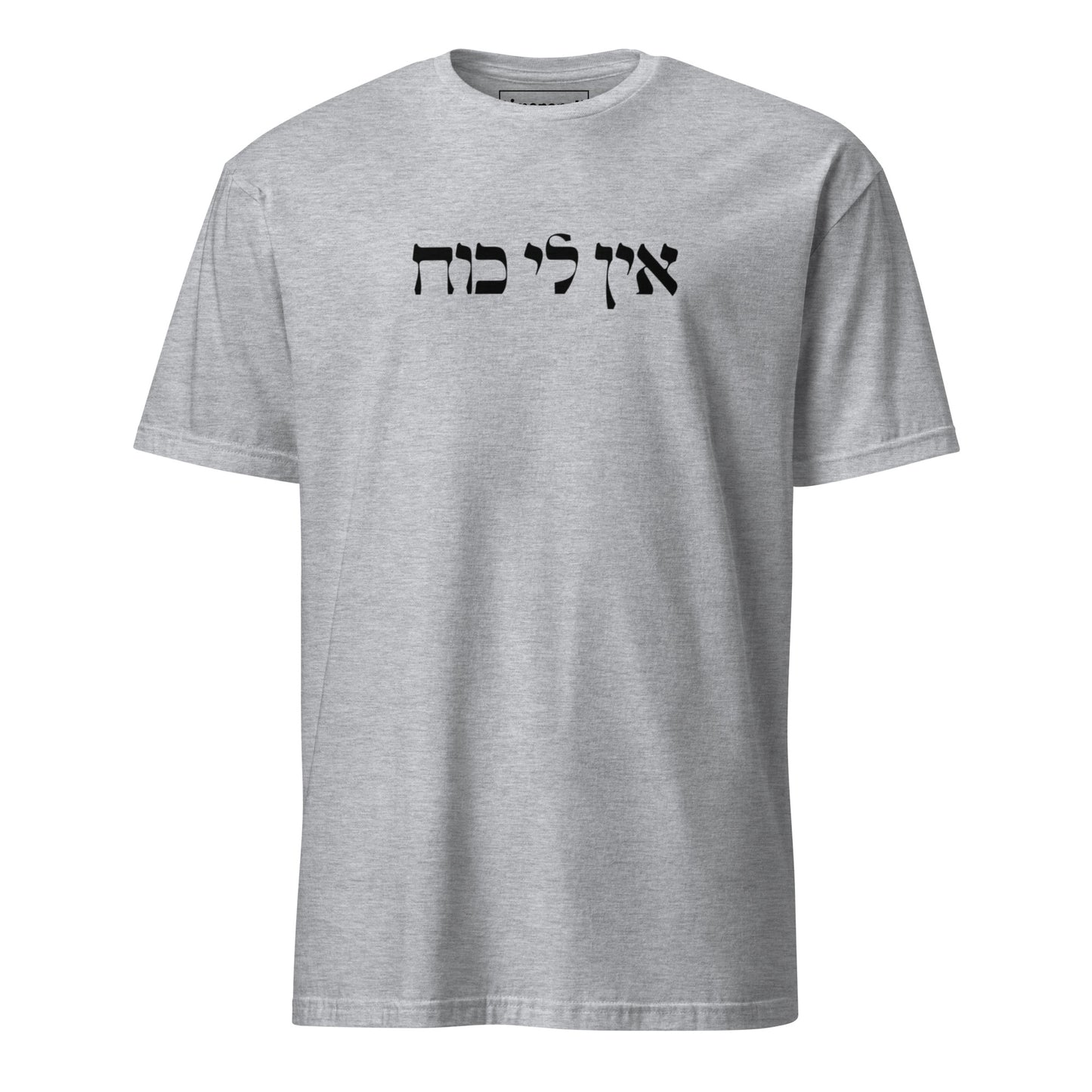 Light Gray Ein Li Koach T-Shirt - Hebrew