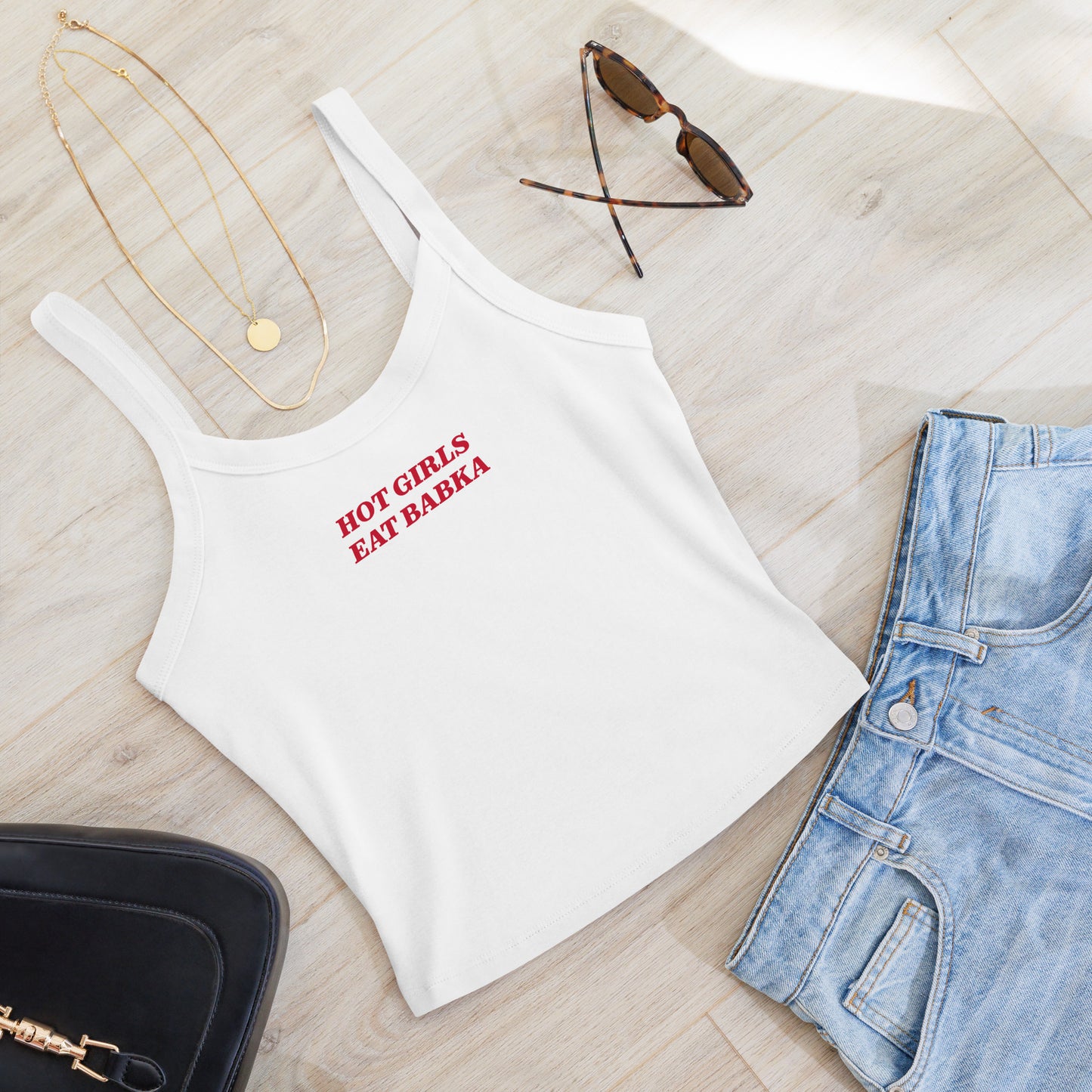 White Jewish Hot Girls Eat Babka Tank Top