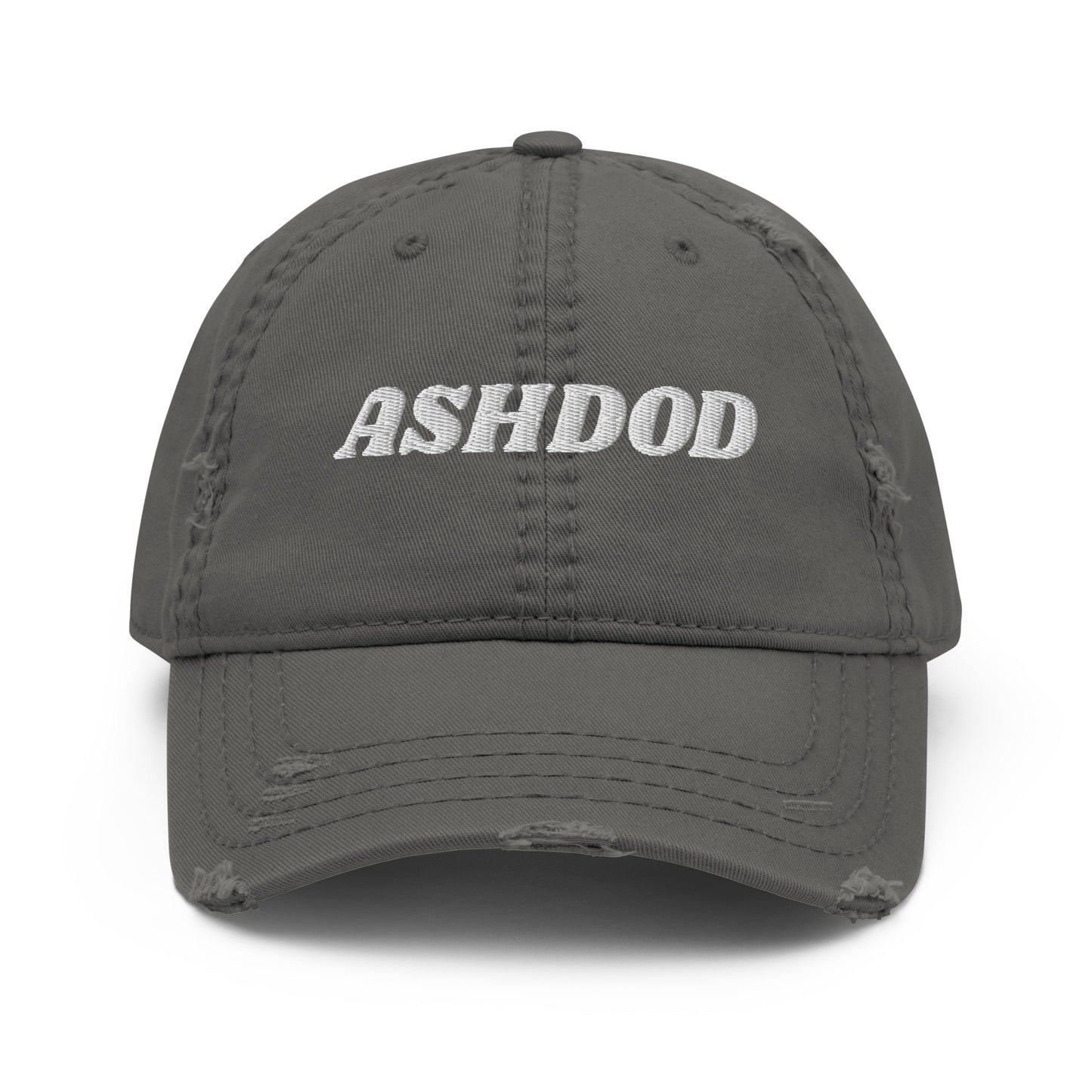 Gray Ashdod Hat - Are you from Ashdod? Our Ashdod Hat is comfortable, adjustable and comes in a few different colors. It's a classic dad hat with a Ashdod, expertly embroidered on the front.