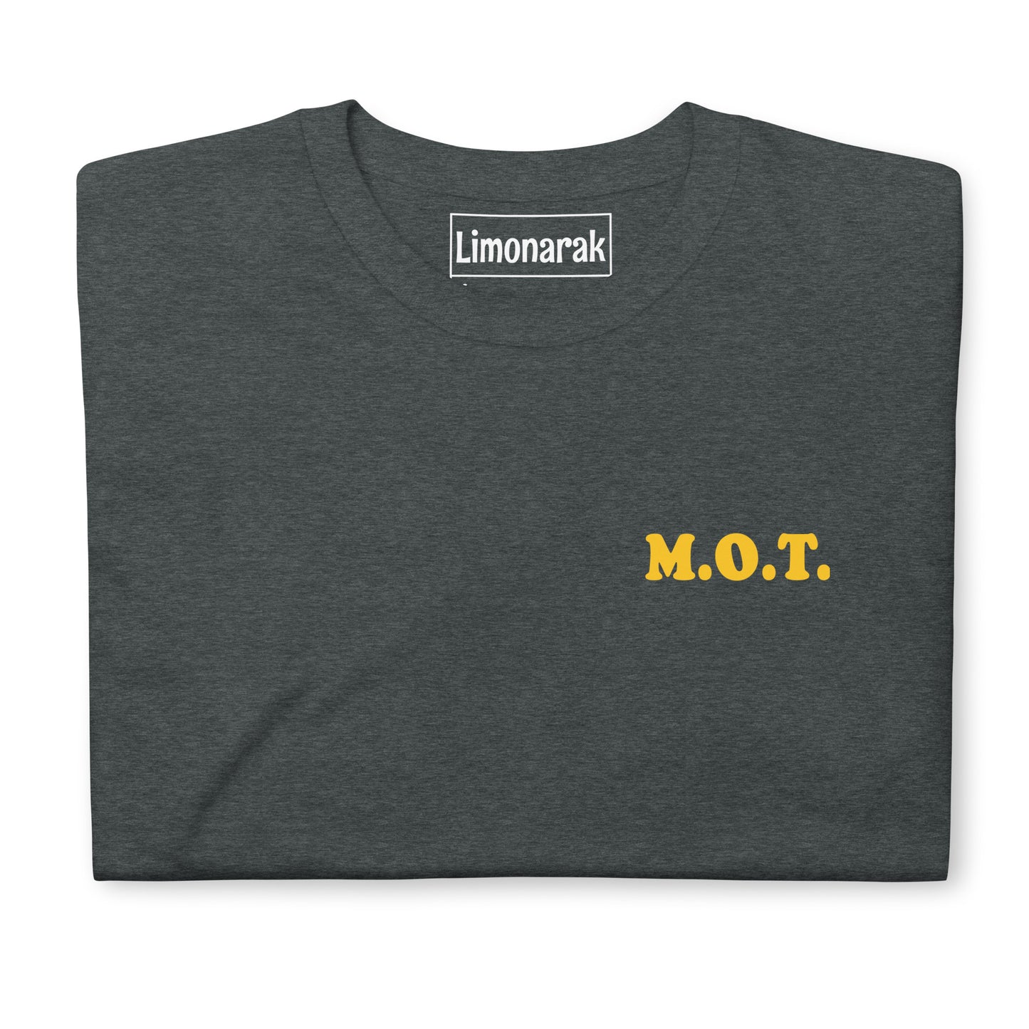 Dark Gray Member Of The Tribe Shirt - Are you an member of the tribe? Let your shirt do the talking in this M.O.T shirt. It's soft, comfortable and made just for you. Shop Jewish T-Shirts, hats and more at Limonarak! From Matzah Ball Soup hats to Hummus shirts.