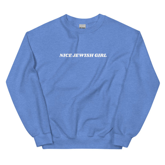 Blue Nice Jewish Girl Sweatshirt