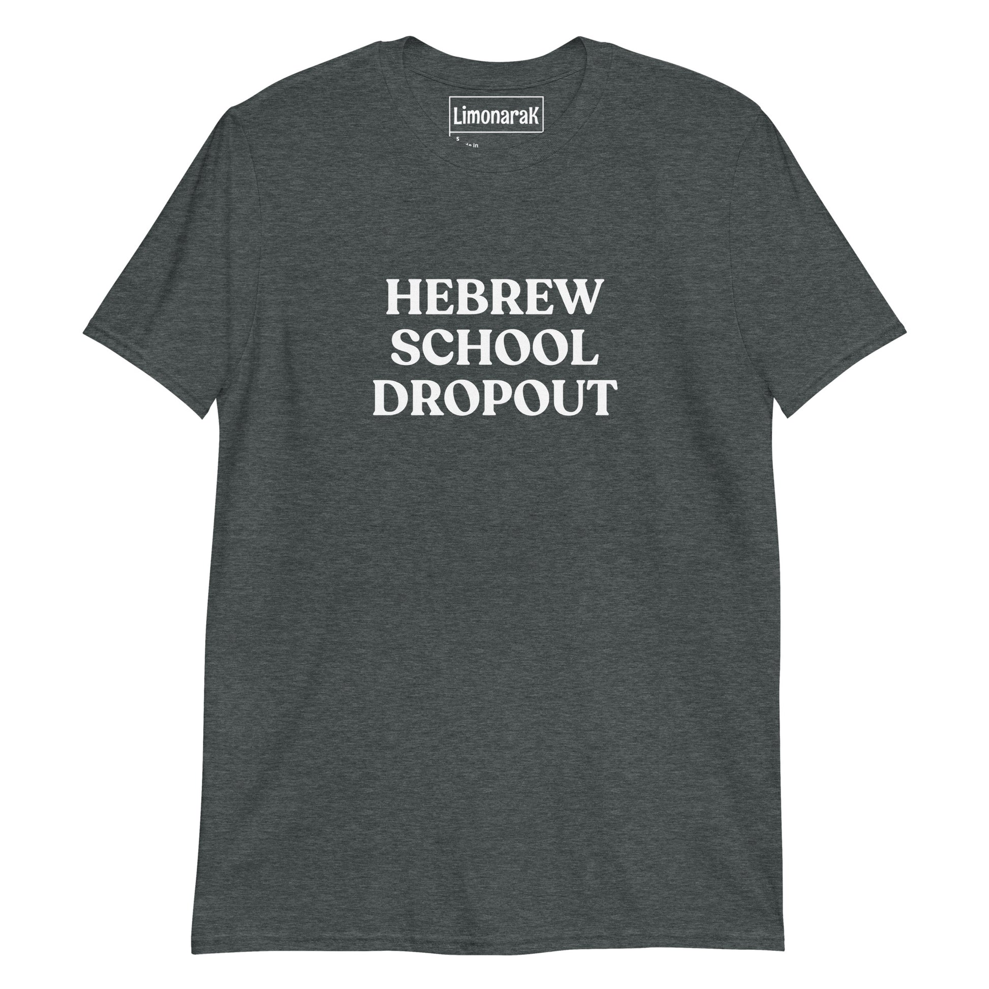 Dark Gray Hebrew School Dropout T-Shirt