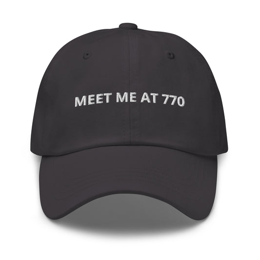 Dark Gray Meet Me At 770 Dad Hat