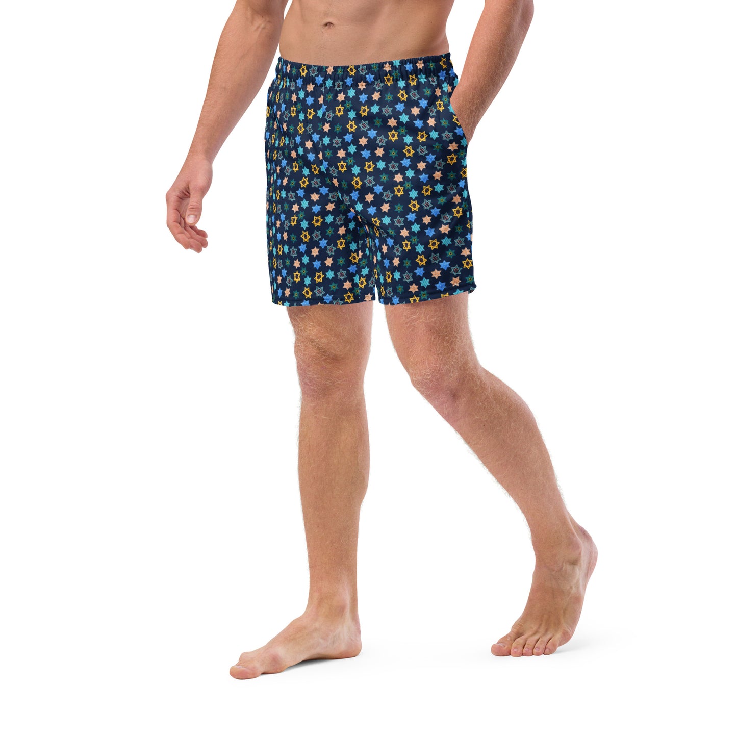 Recycled Jewish Star Swim Trunks