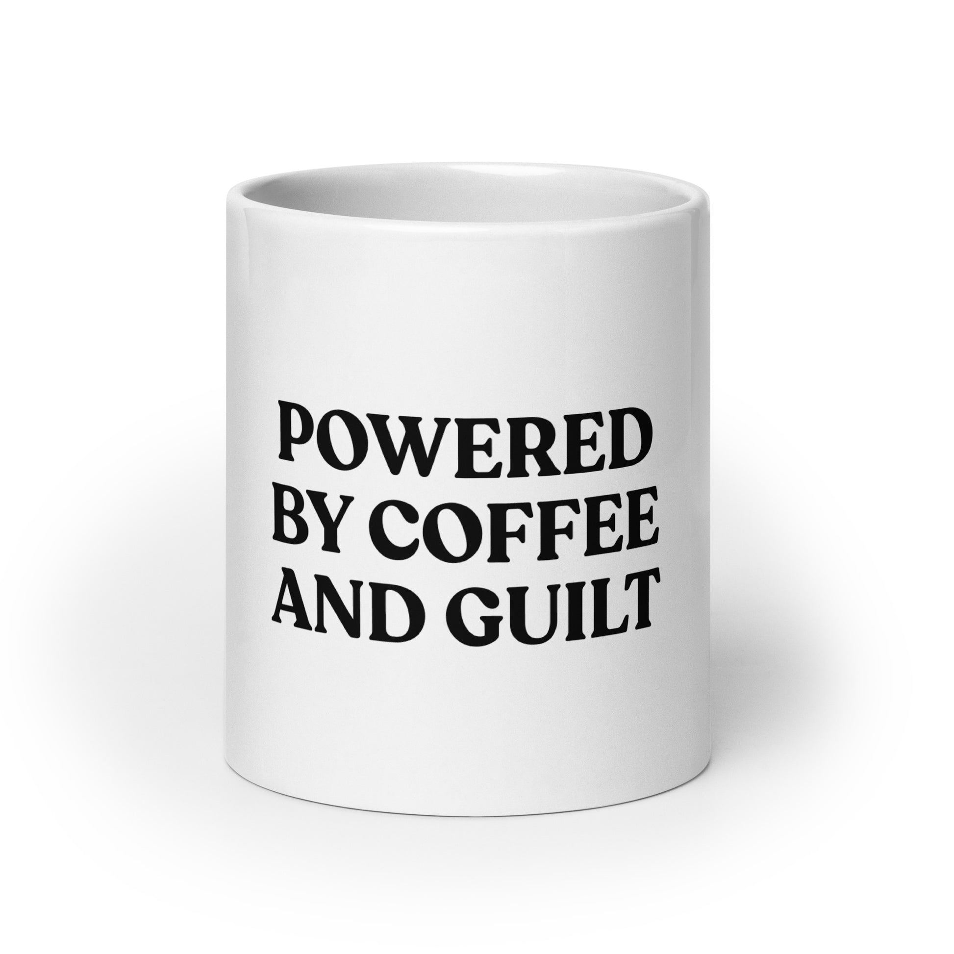 Powered By Coffee And Guilt Mug