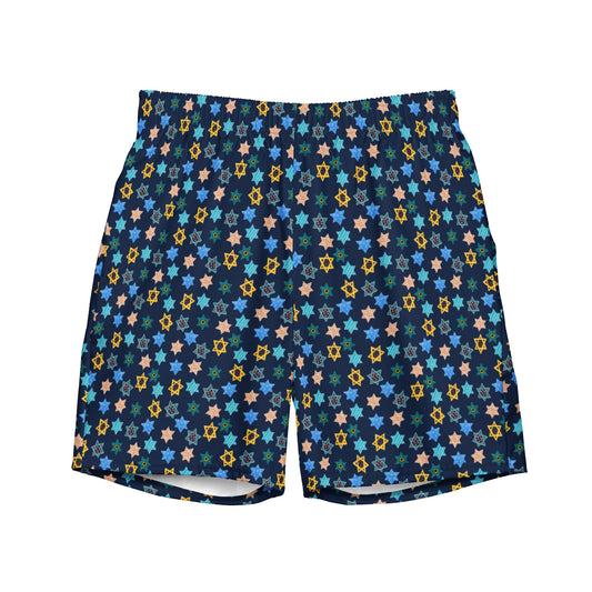Recycled Jewish Star Swim Trunks