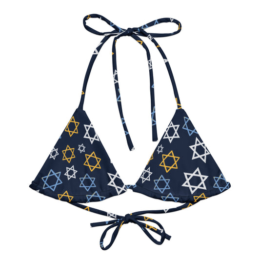Recycled Magen David Bikini Top