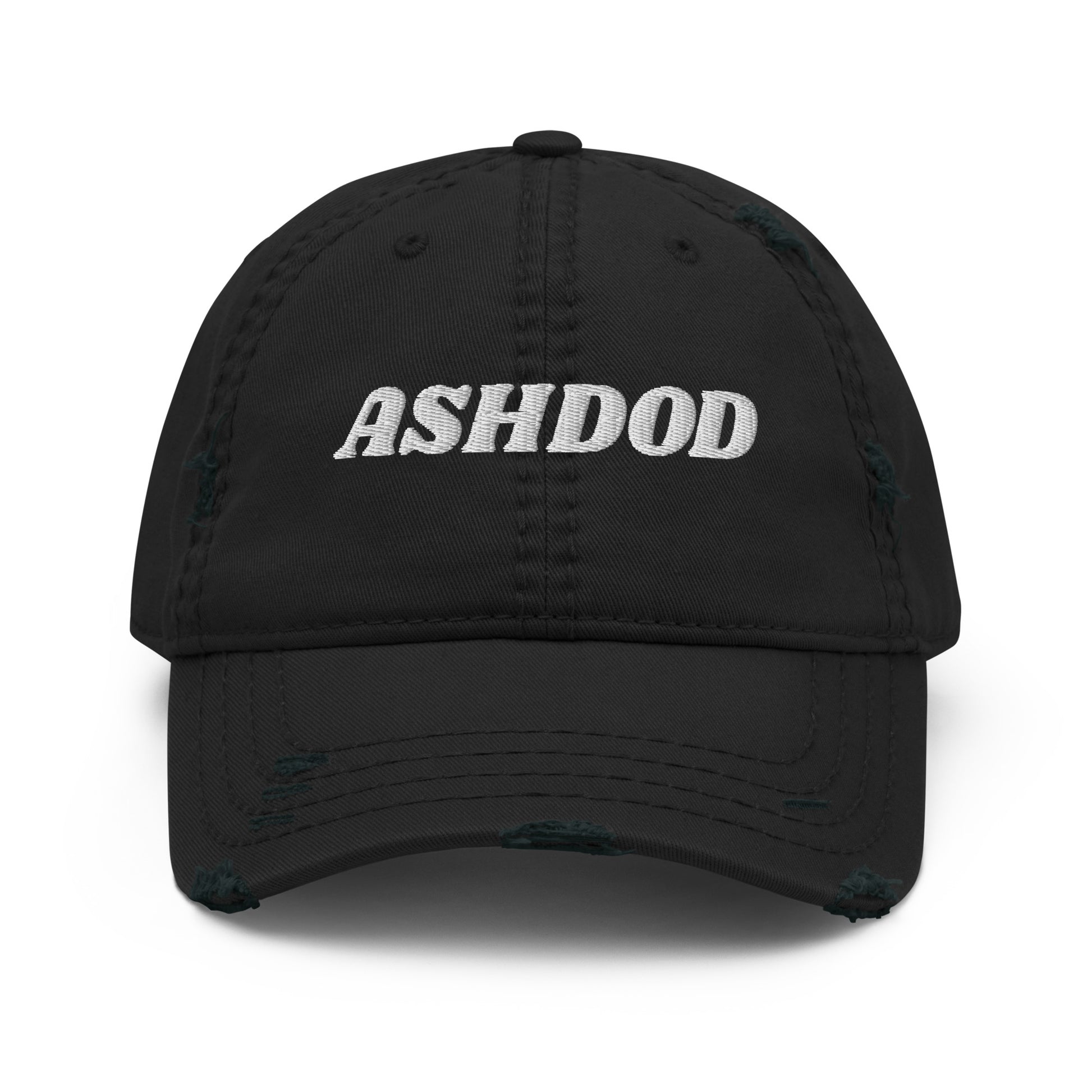 Black Ashdod Hat - Are you from Ashdod? Our Ashdod Hat is comfortable, adjustable and comes in a few different colors. It's a classic dad hat with a Ashdod, expertly embroidered on the front.