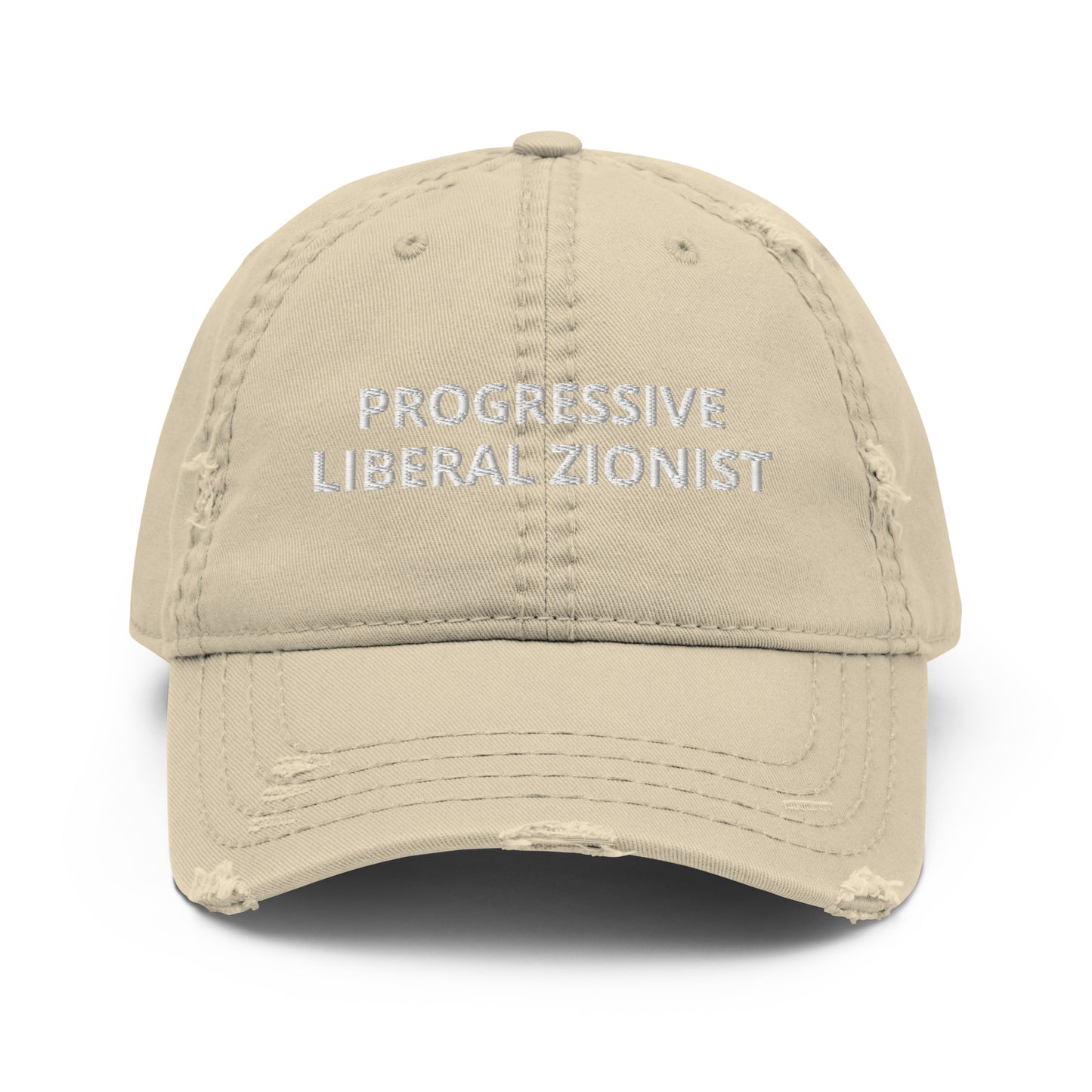 Khaki Progressive Liberal Zionist Hat - Are you a Progressive Liberal Zionist? A little confused about where you fit in these days? Make a statement and start conversations in our Progressive Liberal Zionist Hat! It's sure to turn heads.