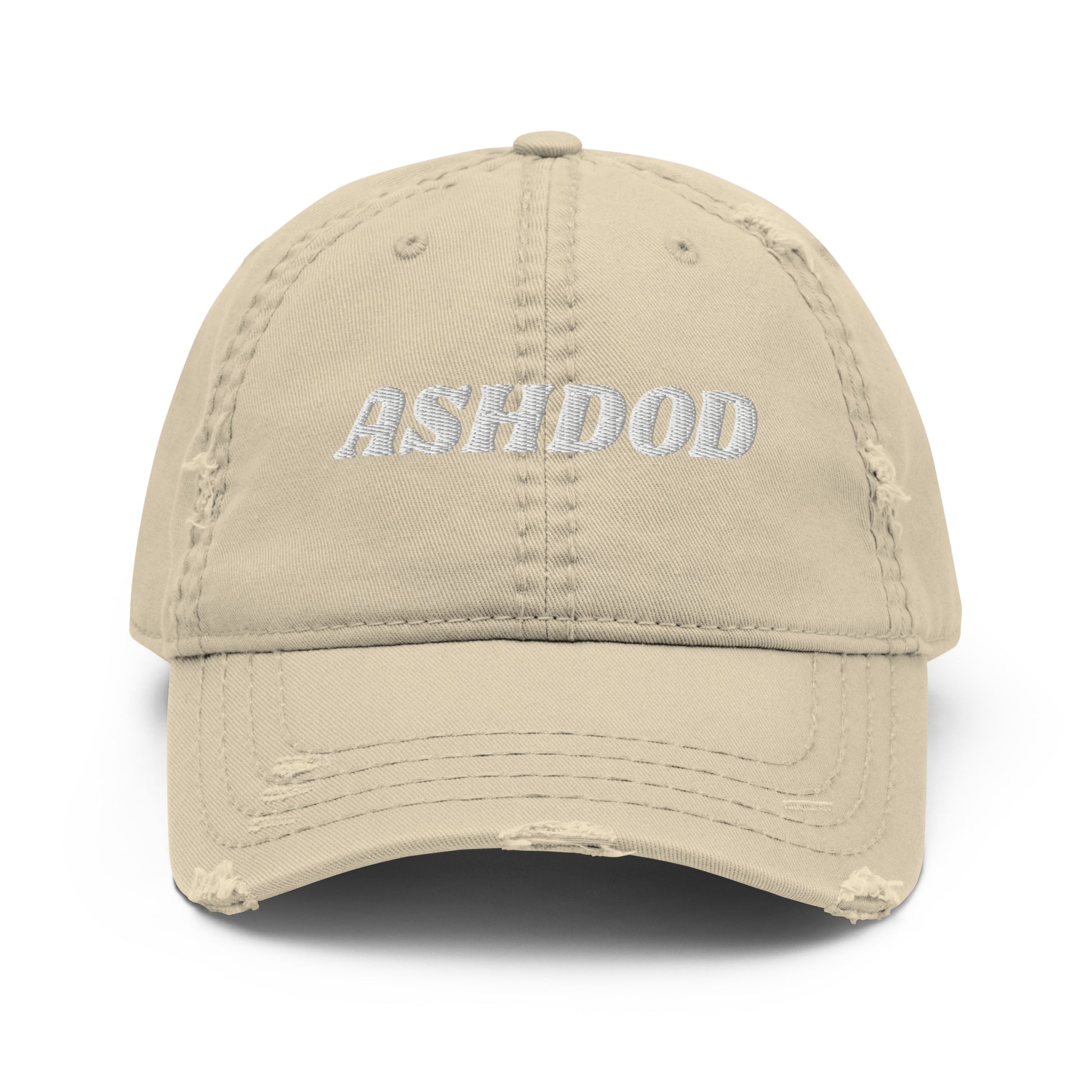 Khaki Ashdod Hat - Are you from Ashdod? Our Ashdod Hat is comfortable, adjustable and comes in a few different colors. It's a classic dad hat with a Ashdod, expertly embroidered on the front.