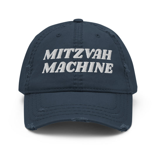 Mitzvah Machine Distressed Dad Hat