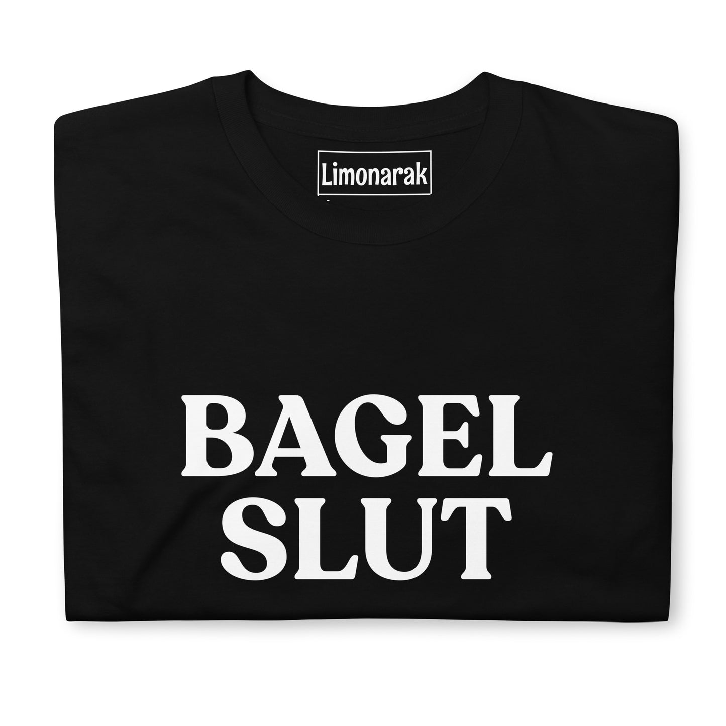 Black Bagel Slut Shirt - This Bagel Slut T-Shirt proudly displays your love for all things bagel. Made with high quality materials, this shirt is soft and comfortable, perfect for everyday streetwear. Show off your love of bagels and make a bold statement with this unique and eye-catching bagel t-shirt. Looking for something personalized? Shoot us a message!