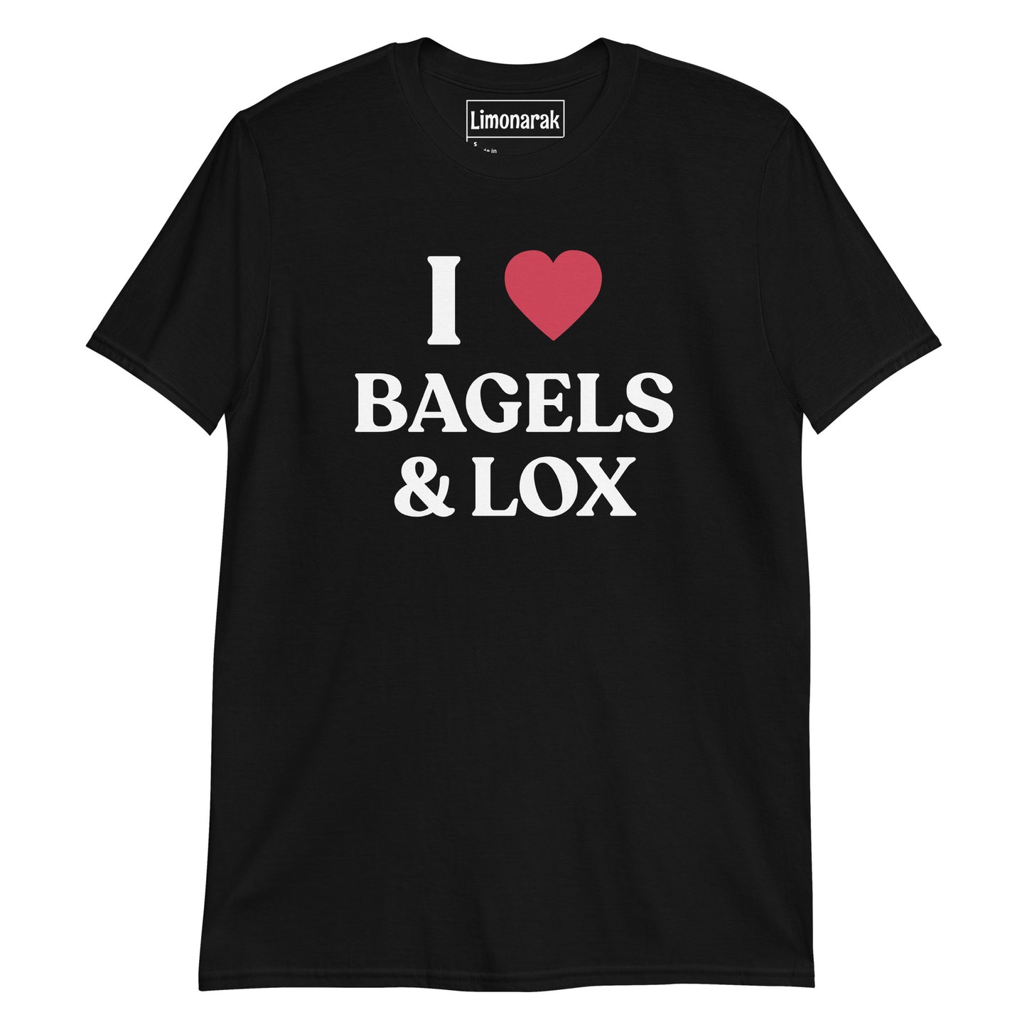 Black I Love Bagels and Lox Shirt - Show your love for bagels and lox with this funny graphic tee. Perfect for Jewish foodies and bagel enthusiasts alike, this shirt is a must-have. Embrace your love for this classic combination with our I Heart Bagels & Lox T-Shirt. Great for everyday streetwear or a gift for your favorite American Yid.