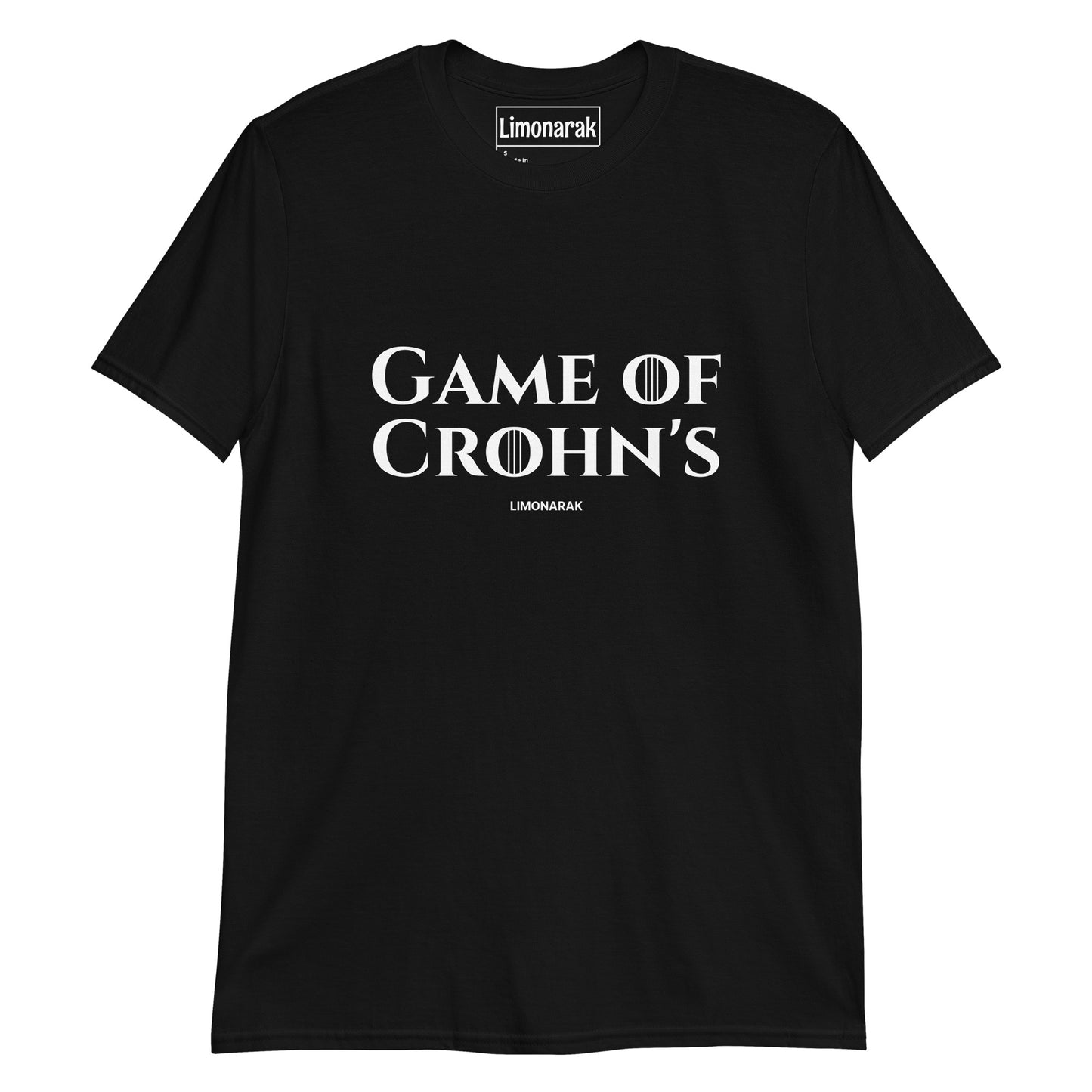 Black Game Of Crohn's Shirt - Do you suffer from IBD? Looking for a gift for your favorite Crohny? Our Game Of Crohn's Shirt is soft, comfortable and made just for you. It's a funny Crohn's shirt that is sure to turn heads and have people asking "Where'd you get that shirt?"