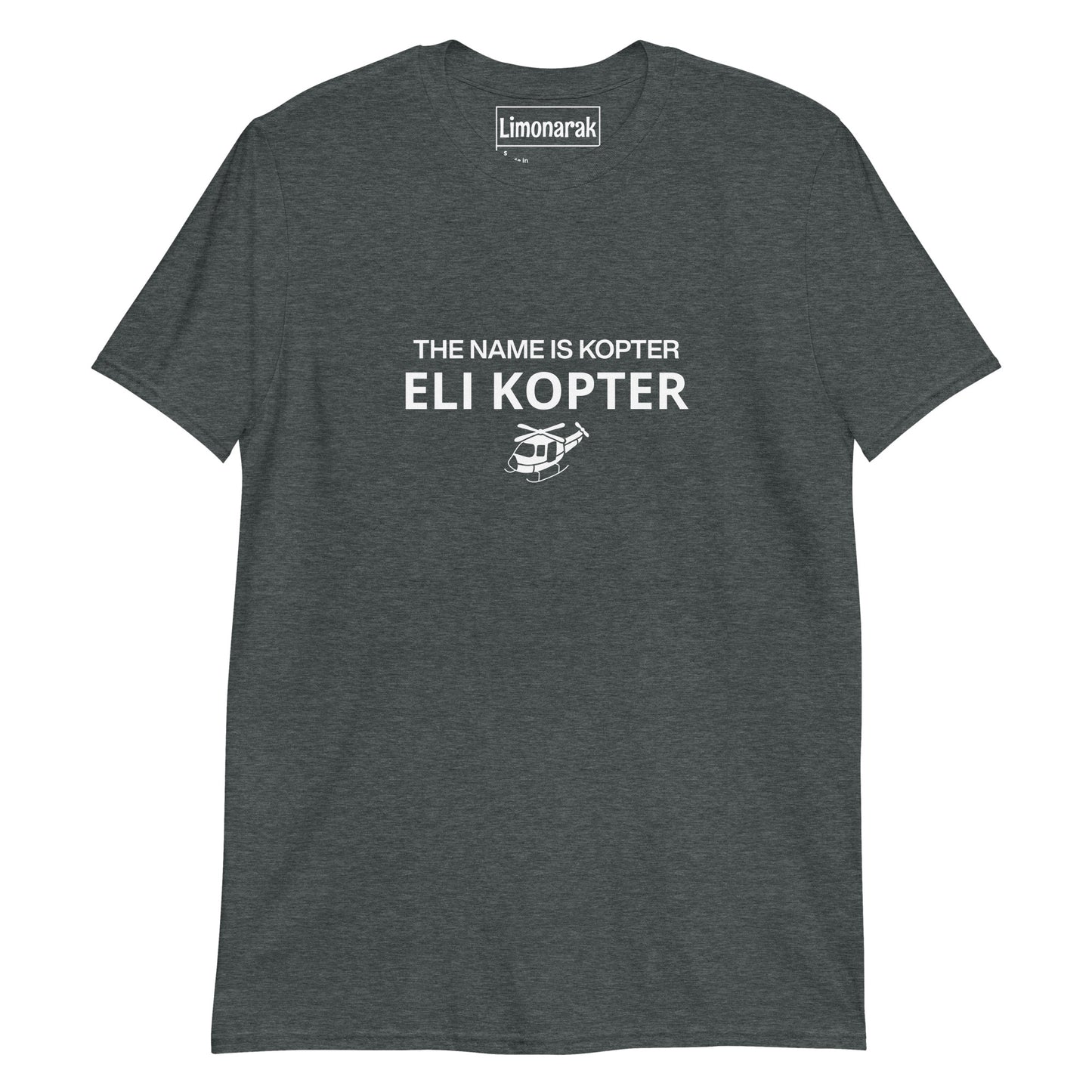 Dark Gray Funny Mossad Shirt - Everyone's favorite Mossad agent, Eli Kopter. This Eli Kopter shirt is soft, comfortable and made just for you. It's a classic cotton t-shirt with a sarcastic Mossad agent design, expertly printed on the front. Looking for something personalized? Shoot us a message!