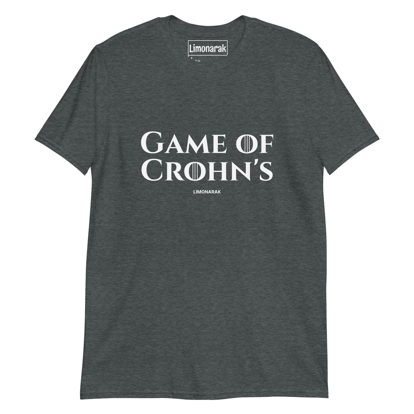 Gray Game Of Crohn's Shirt - Do you suffer from IBD? Looking for a gift for your favorite Crohny? Our Game Of Crohn's Shirt is soft, comfortable and made just for you. It's a funny Crohn's shirt that is sure to turn heads and have people asking "Where'd you get that shirt?"