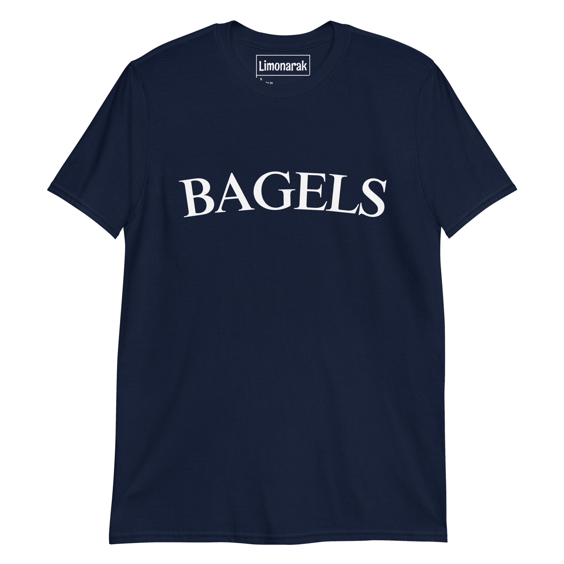 navy Bagels T-Shirt - Love Bagels? This Bagels T-Shirt is soft, comfortable and made just for you! It's a classic cotton t-shirt with a bagel design, expertly printed on the front. Perfect for everyday streetwear or a funny gift for a bagel lovers. Looking for something personalized? Shoot us a message!