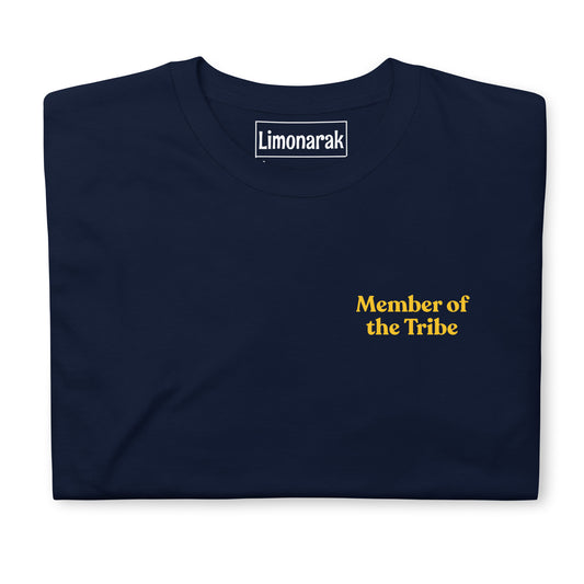 Navy Member Of The Tribe T-shirt - Let your shirt do the talking. Our Member Of The Tribe Shirt is soft, comfortable and made just for you. Shop more foodie and sarcastic Jewish T-shirts, hats and more. 