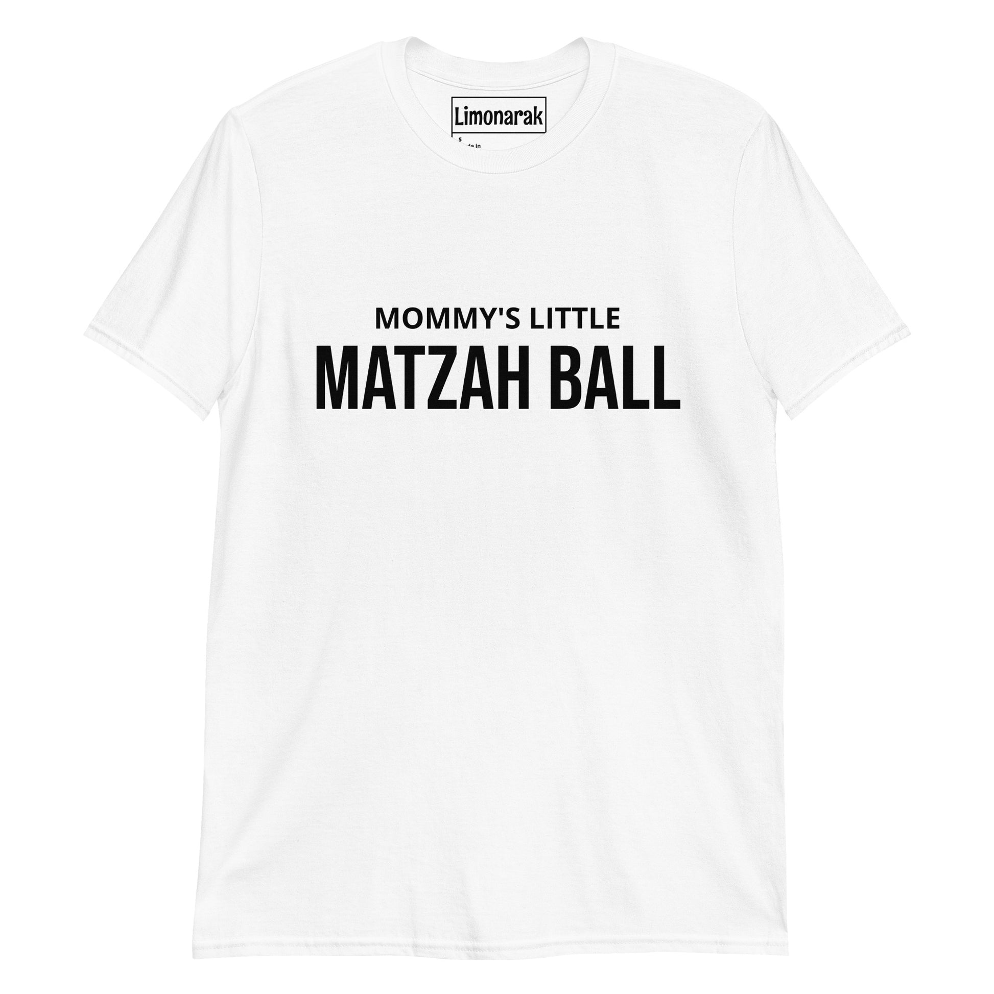 White matzah ball T-shirt - This Mommy's Little Matzah Ball T-Shirt is perfect for any Ashkenazi foodie or matzah ball lover. Featuring a funny Ashkenazi t-shirt design, it's the ideal gift for anyone who loves Jewish food. Show off your love for matzah balls with this unique and eye-catching t-shirt. Turn heads at your next family party.