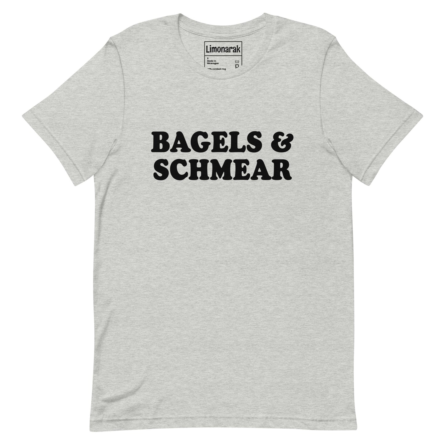 Gray Bagels and Schmear Shirt - Love bagels? Looking for a gift for your favorite Jewish foodie? This Bagels and Schmear Shirt might be just what you need. It's a soft and comfortable tee that's perfect for everyday wear. Show off your love of bagels with this funny bagel shirt.