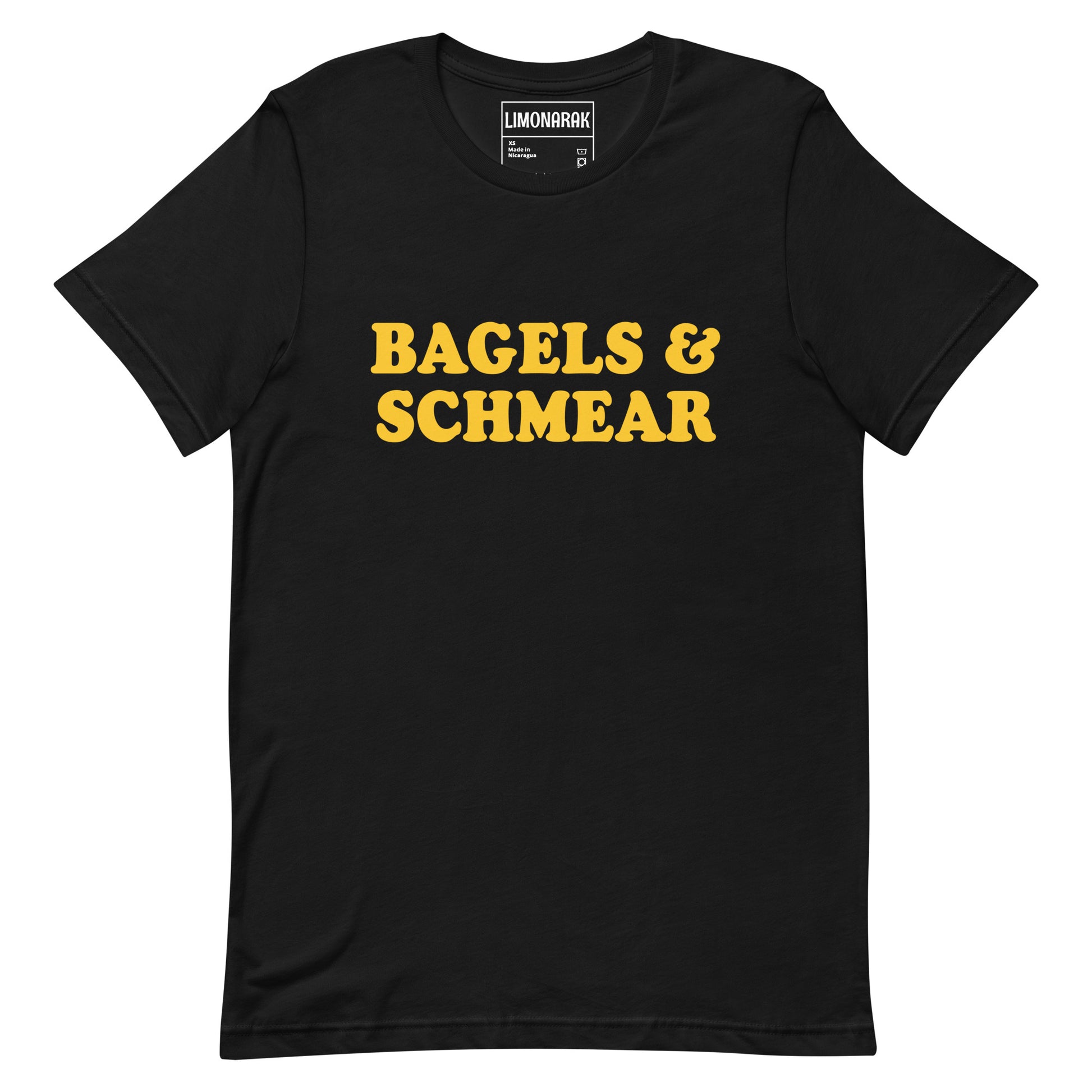 Black Bagels and Schmear Shirt - Love bagels? Looking for a gift for your favorite Jewish foodie? This Bagels and Schmear Shirt might be just what you need. It's a soft and comfortable tee that's perfect for everyday wear. Show off your love of bagels with this funny bagel shirt.