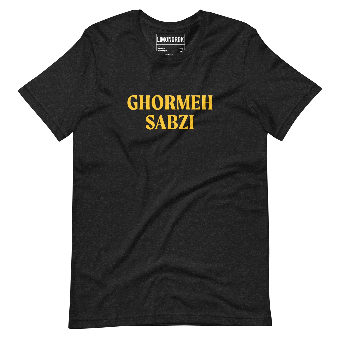 Black Ghormeh Sabzi T-shirt - Show off your love for Persian cuisine with our Ghormeh Sabzi T-Shirt. Featuring a simple and funny food design, this shirt is perfect for any Ghormeh Sabzi enthusiast. Made with high-quality materials for ultimate comfort, this shirt is a must have for Persian food lovers and foodies of all kinds.