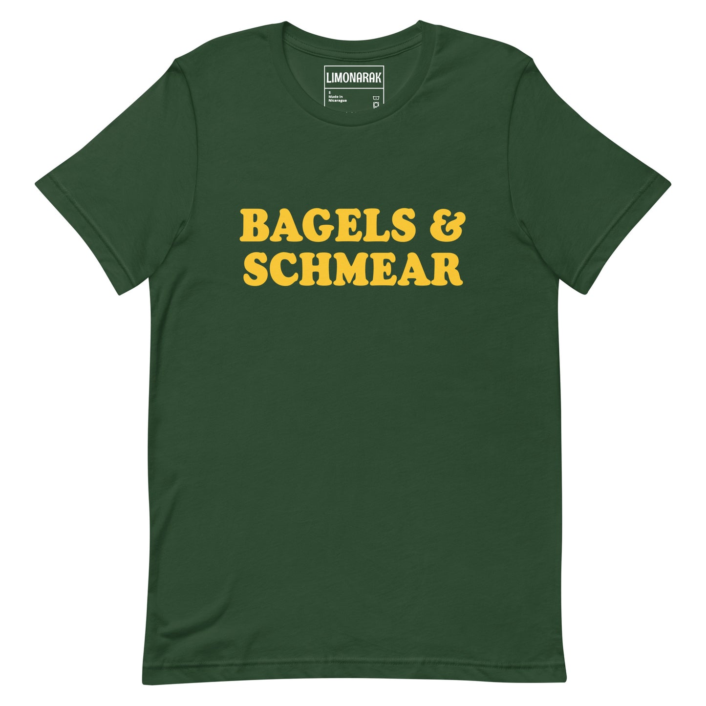 Green Bagels and Schmear Shirt - Love bagels? Looking for a gift for your favorite Jewish foodie? This Bagels and Schmear Shirt might be just what you need. It's a soft and comfortable tee that's perfect for everyday wear. Show off your love of bagels with this funny bagel shirt.