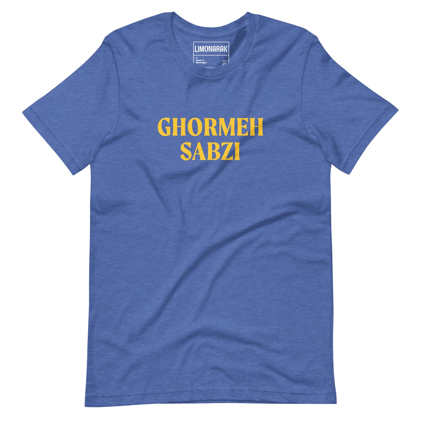 Blue Ghormeh Sabzi T-shirt - Show off your love for Persian cuisine with our Ghormeh Sabzi T-Shirt. Featuring a simple and funny food design, this shirt is perfect for any Ghormeh Sabzi enthusiast. Made with high-quality materials for ultimate comfort, this shirt is a must have for Persian food lovers and foodies of all kinds.