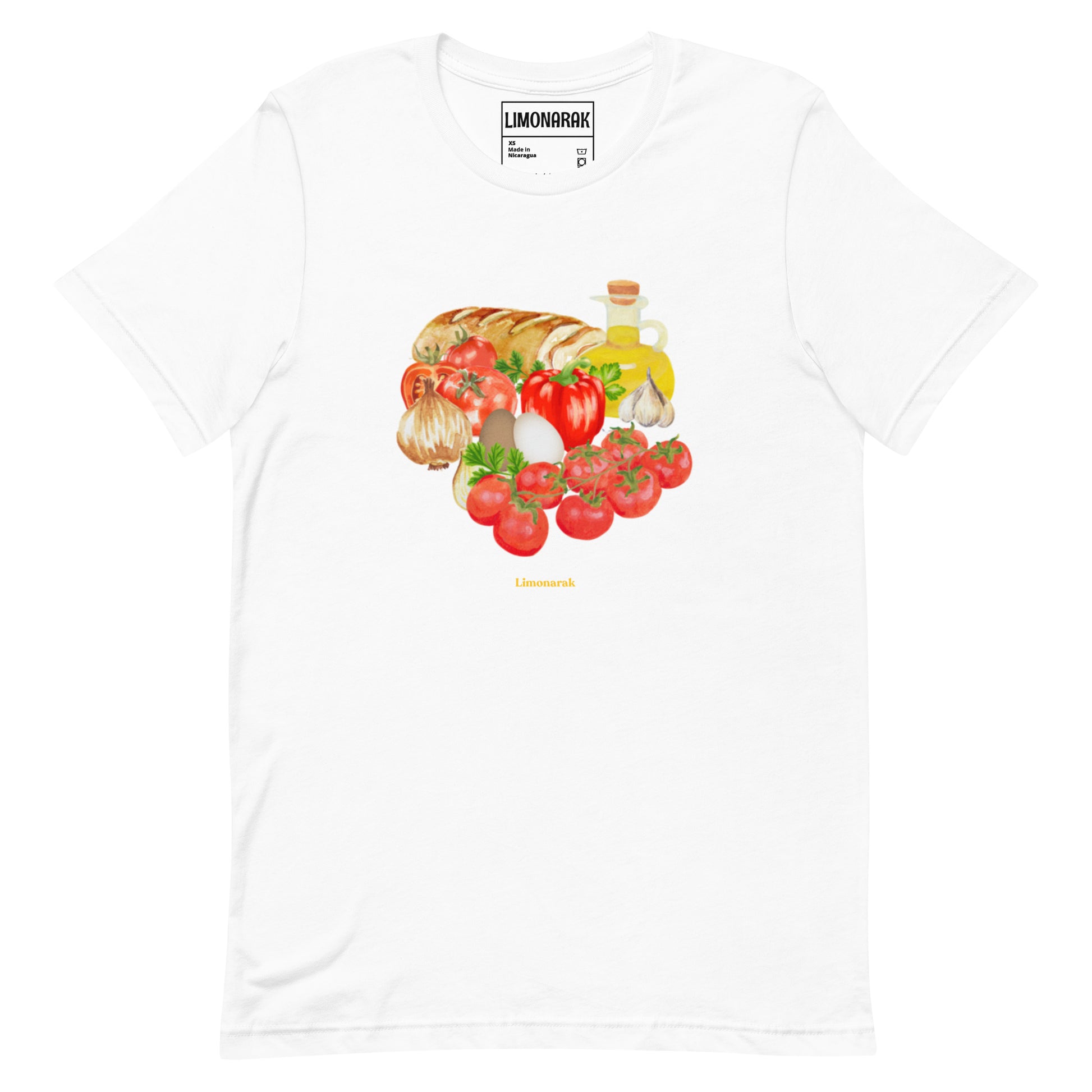 White Shakshuka T-Shirt -Love shakshuka? Missing the flavors of the Middle East? Our Shakshuka T-Shirt features all the key ingredients you need for classic Israeli shakshuka. It's a comfortable graphic tee with a unique and colorful shakshuka design made just for you. This shakshuka shirt is perfect for everyday streetwear or a unique gift for a shakshuka lover.