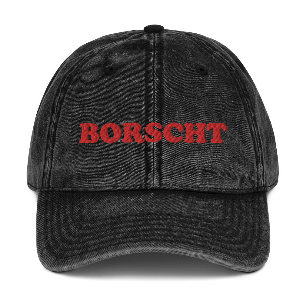 Black Borscht Hat - Discover your new favorite accessory with our Borscht Hat. Made for the borscht enthusiast, this embroidered hat celebrates Ashkenazi food with style and comfort. Perfect for everyday streetwear or a funny gift for a foodie, this classic Dad Hat is a must-have and made just for you. Looking for something personalized? Shoot us a message!