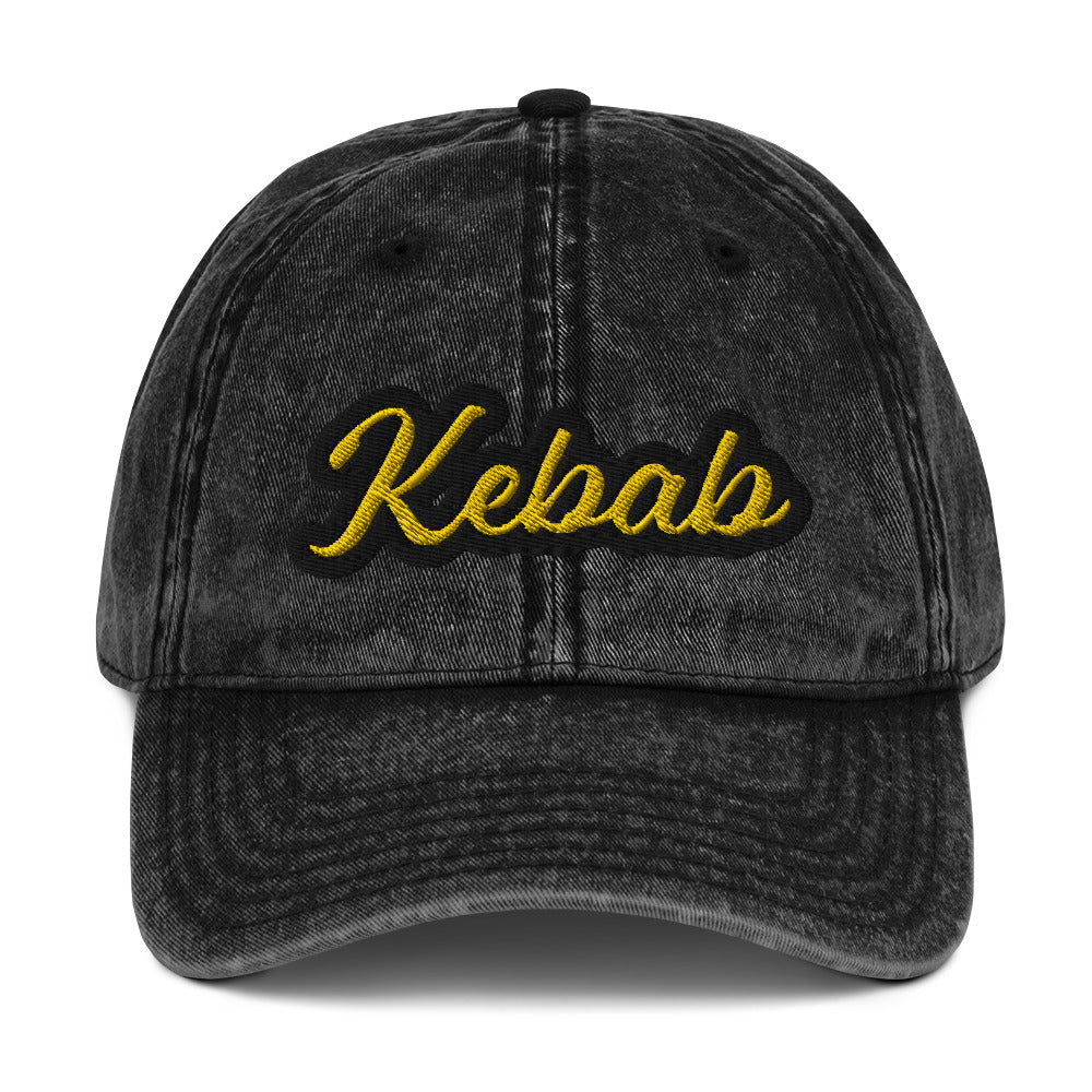 Black Kebab Hat - Love kebab? Looking for a funny gift for a fellow kebab enthusiast? This kebab hat is comfortable and expertly embroidered just for you. Show off your love of kebab in style and let your hat do the talking. Looking for something personalized? Shoot us a message!