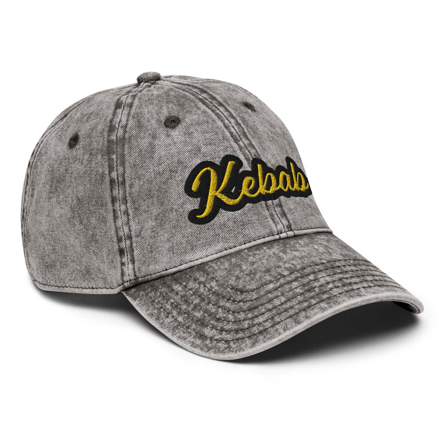 Gray Kebab Hat - Love kebab? Looking for a funny gift for a fellow kebab enthusiast? This kebab hat is comfortable and expertly embroidered just for you. Show off your love of kebab in style and let your hat do the talking.  Looking for something personalized? Shoot us a message!