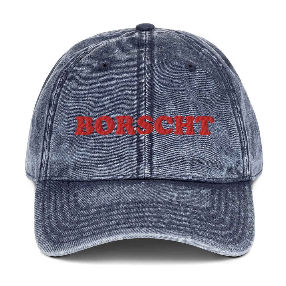 Blue Borscht Hat - Discover your new favorite accessory with our Borscht Hat. Made for the borscht enthusiast, this embroidered hat celebrates Ashkenazi food with style and comfort. Perfect for everyday streetwear or a funny gift for a foodie, this classic Dad Hat is a must-have and made just for you. Looking for something personalized? Shoot us a message!