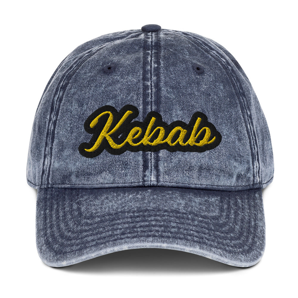 Blue Kebab Hat - Love kebab? Looking for a funny gift for a fellow kebab enthusiast? This kebab hat is comfortable and expertly embroidered just for you. Show off your love of kebab in style and let your hat do the talking. Looking for something personalized? Shoot us a message!