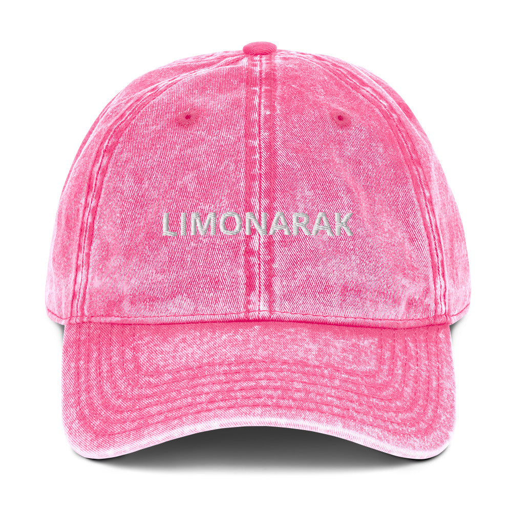 Pink Limonarak hat - Love limonarak? This Limonarak hat is perfect for everyday streetwear. It's comfortable, has an adjustable closure and it's made of 100% cotton. Drink your favorite Limonarak in style. Looking for something personalized? Shoot us a message!