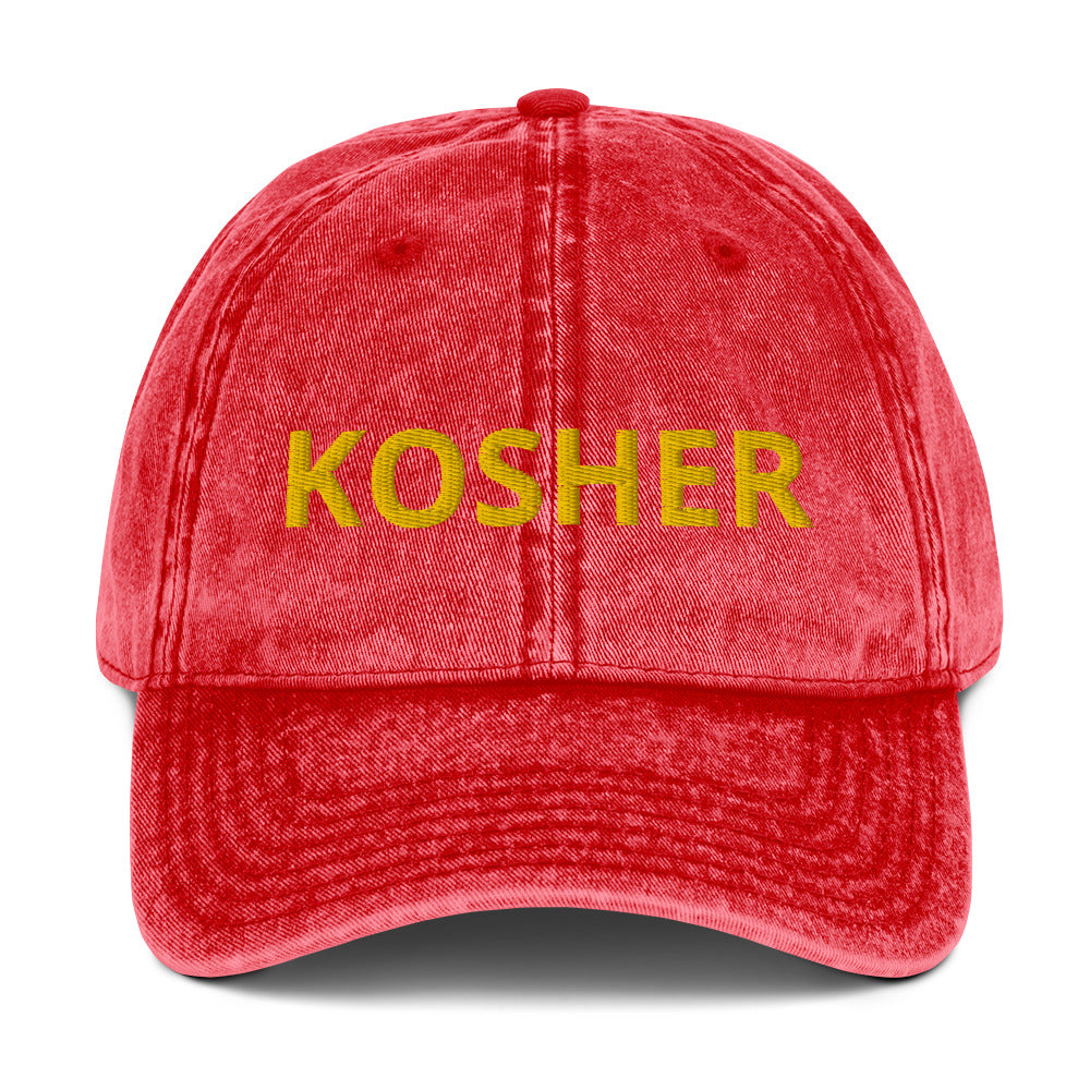 Red kosher hat